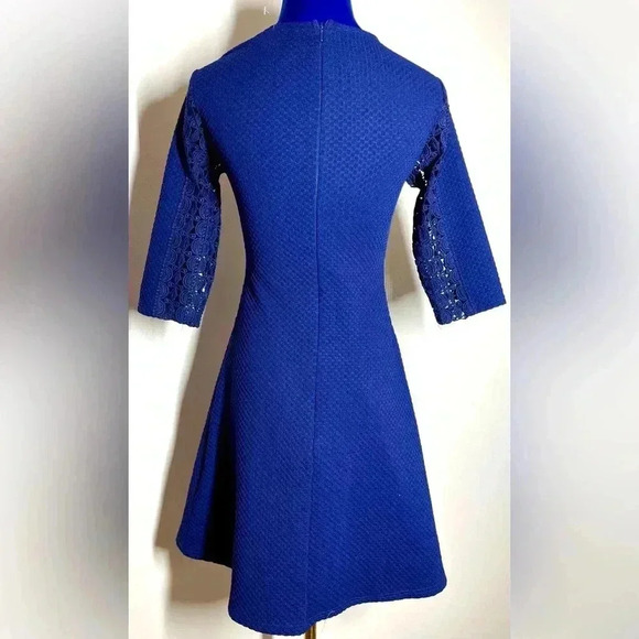 ASOS | Fitted Mini Cutout Dress | Navy - Long sleeve | Women’s 0 - Picture 3 of 3